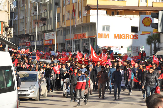 Nizip te abd nin  kudüs kararina tepki gösterildi