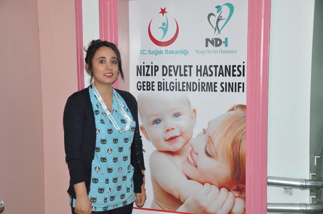 Nizip devlet hastanesi nde gebe bilgilendirme sinifi açildi