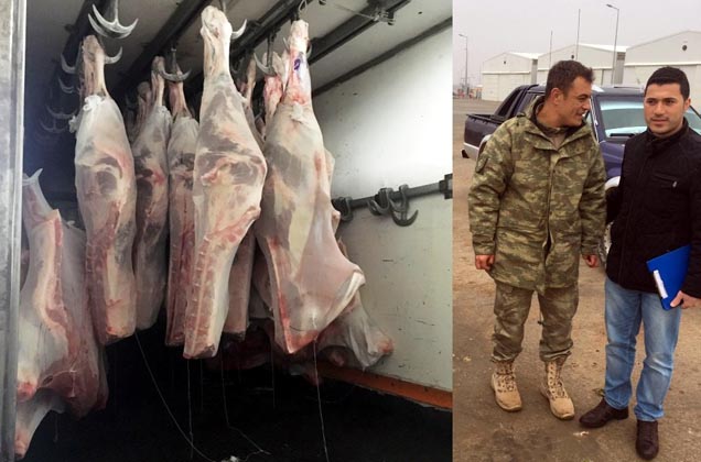 Nizip te bağişlanan kurbanlar mehmetçiklere ulaşti