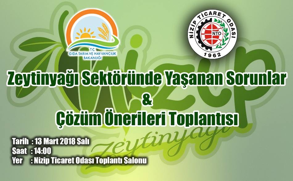 Nto da zeytinyaği sektörü sorunlari toplantisi düzenlenecek
