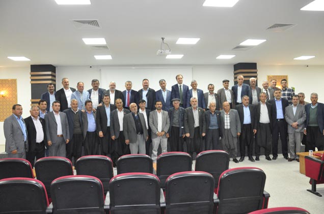 Karadağ  dere ve dağ köy muhtarlari ile biraya geldi