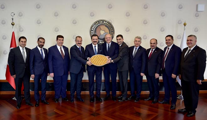 Nto başkani özyurt gaziantep heyeti ile tobb başkani hisarciklioğlu nu ziyaret etti