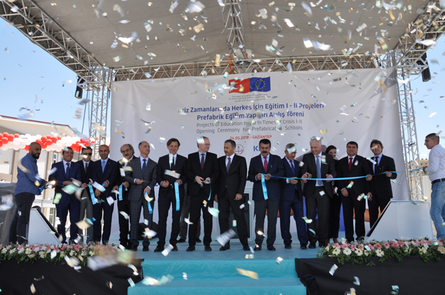 Ab  meb ve kfw ortakli yapilan okul açilişi yapildi