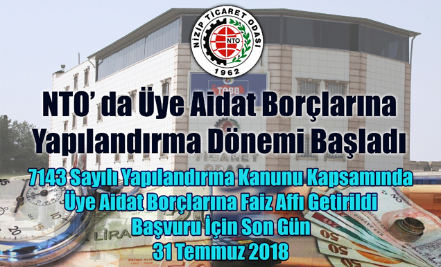 Nto da üye aidat borçlarina yapilandirma dönemi başladi