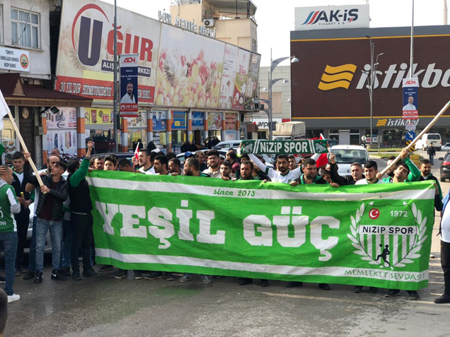 Yeşil güç ten  nizip spor a destek yürüyüşü