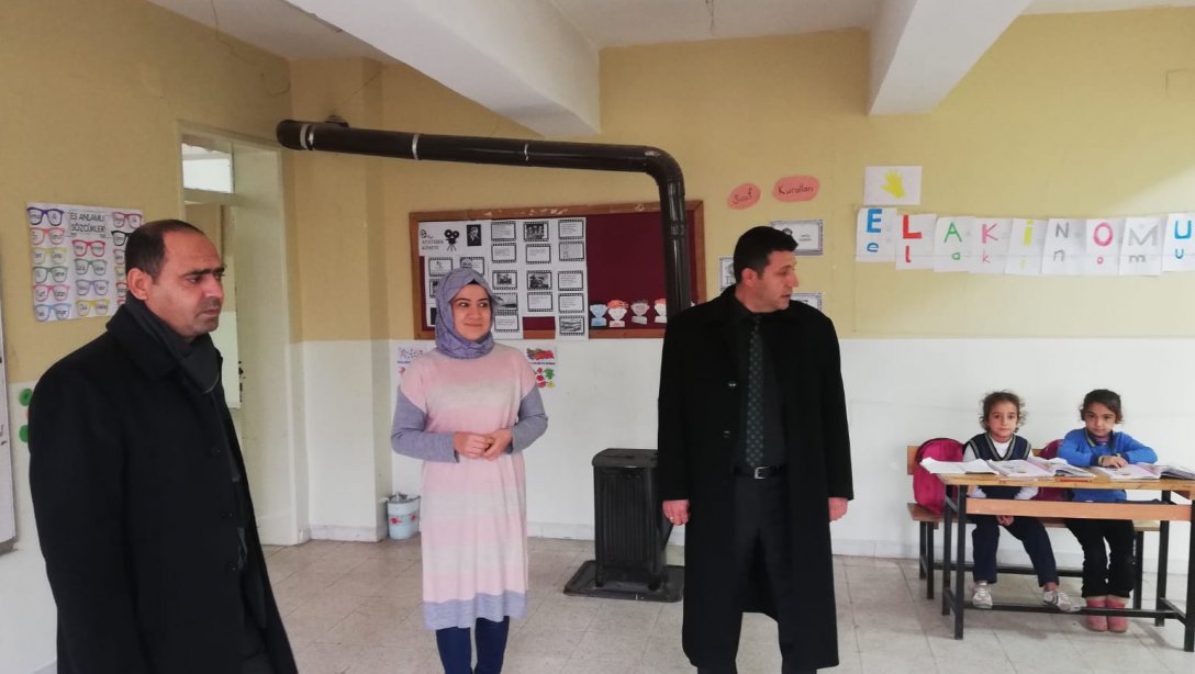Ilçe milli eğitim şube müdürlerimizden bahçeli ilkokulu ve yağmuralan ilkokulu´na ziy