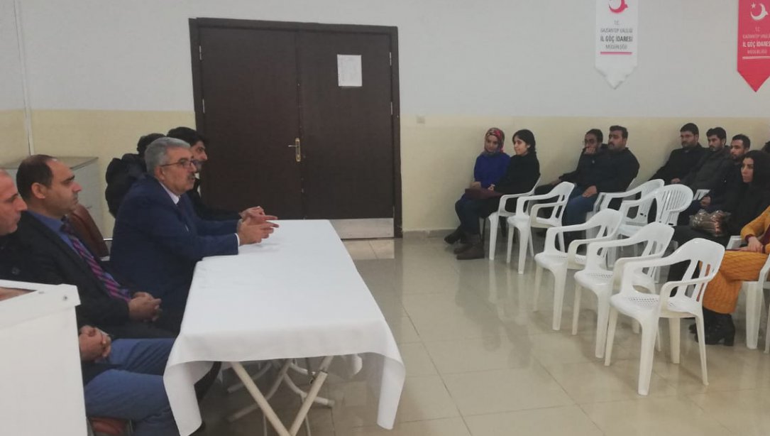 Ilçe milli eğitim müdürümüz cengiz gündeş´in konteyner kent ziyareti