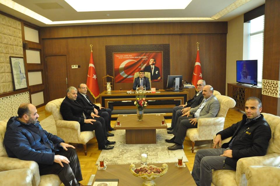 Gazetecilerden kaymakam şahine ziyaret