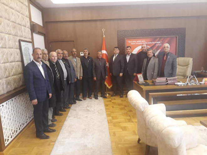 Muhtarlar dan kaymakam şahin e ziyaret