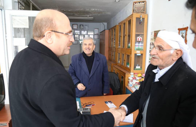 Esnaf ziyaretlerinde sari ilgisi