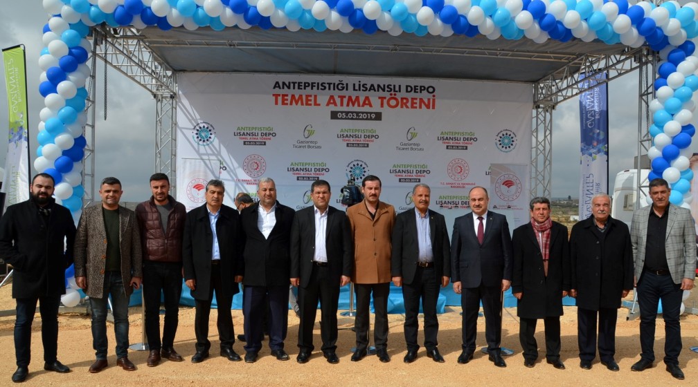 Antep fistiği lisansli depo ve ürün ihtisas borsasi temel atma törenine katildik
