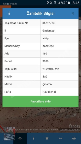Nizip kocatepe'de otoyol ile eski yol arasinda satilik arazi