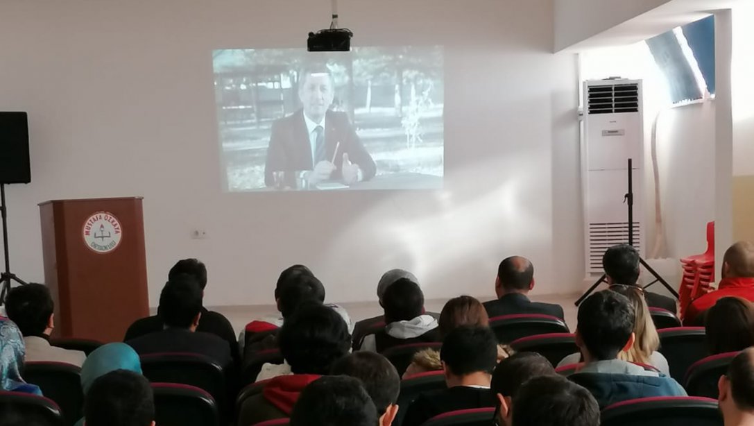 Mesleki Çalışmaların İlk Gününde Milli Eğitim Bakanımız Sayın Ziya SELÇUK'u Dinledik