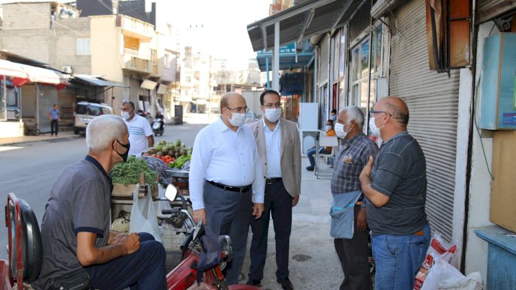 Başkan Sarı’dan esnaf ziyareti Başkan Sarı’dan esnaf ziyareti