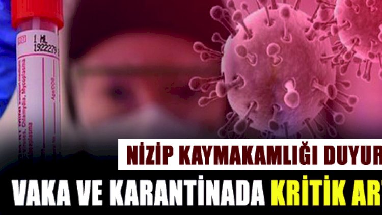 Kaymakamlık Duyurdu Vaka ve Karantinada Kritik Artış Kaymakamlık Duyurdu Vaka ve Karantinada Kritik Artış