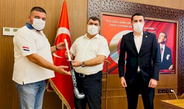 NBSK'den Kaymakam Şahin ve Başkan Sarı'ya ziyaret NBSK'den Kaymakam Şahin ve Başkan Sarı'ya ziyaret
