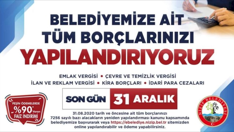 Belediye'ye olan borçlariniz yapilandiriliyor!* Belediye'ye olan borçlariniz yapilandiriliyor!*