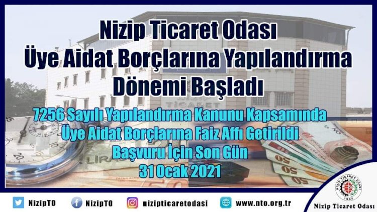 NTO’da Üye Aidat Borçları Yapılandırma Dönemi Başladı