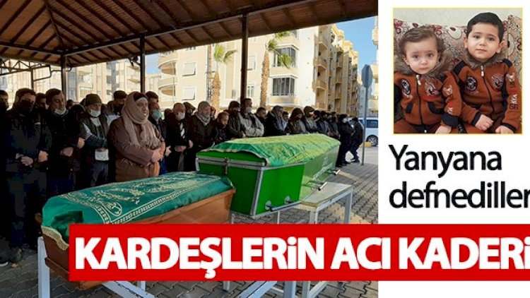 Nizip’te Yanarak ölen iki kardeş yan yan defnedildi