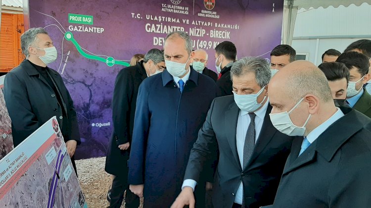 Bakanlar Nizip yolunu inceledi Bakanlar Nizip yolunu inceledi