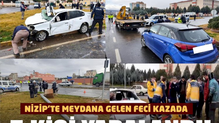 Nizip'te feci kaza: 5 yaralı