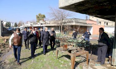 Başkan Sarı sahadaki çalışmaları inceledi Başkan Sarı sahadaki çalışmaları inceledi