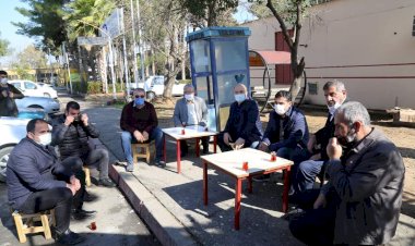 Başkan Sarı sahadaki çalışmaları inceledi Başkan Sarı sahadaki çalışmaları inceledi