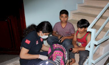 Nizip'te Eşi ve çocuklarını rehin alıp, evini yaktı