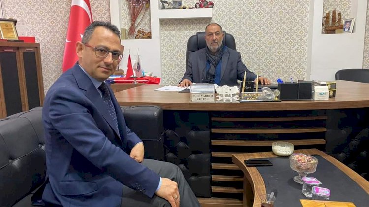 Kaymakam Çağlar'dan Oda Başkanı Kök'e Ziyaret Kaymakam Çağlar'dan Oda Başkanı Kök'e Ziyaret