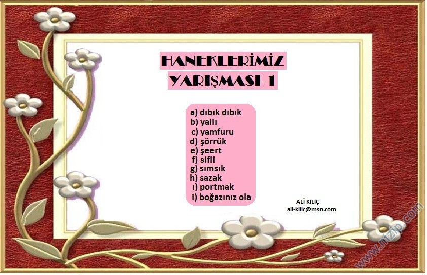 haneklerimiz yarışması 