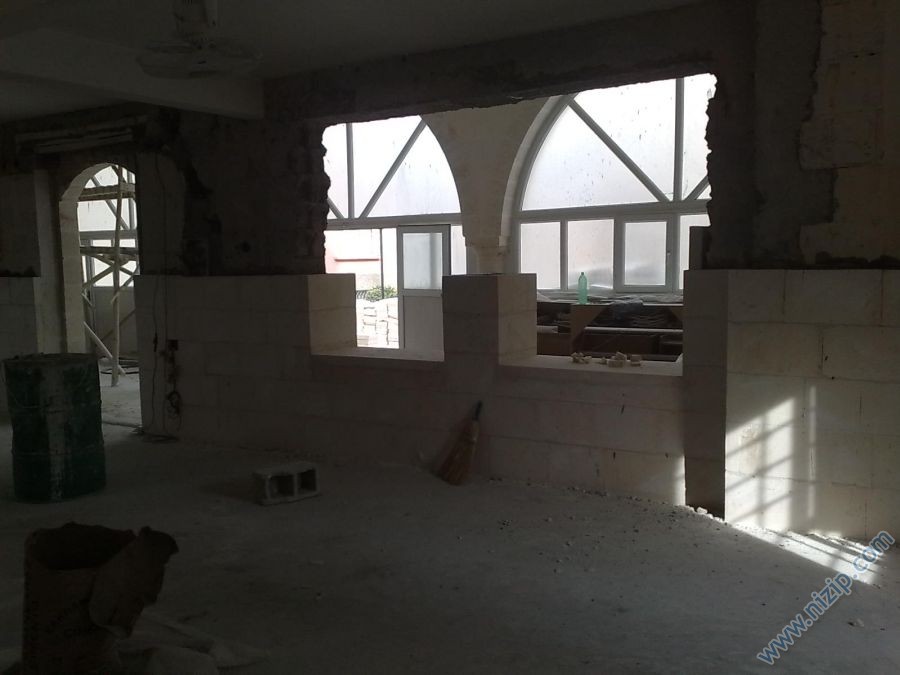 saha cami onarılıyor 