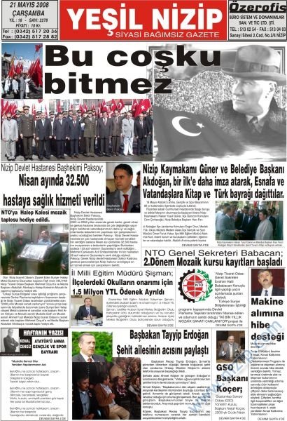 Yeşil Nizip Gazetesi 21 Mayıs 2008 