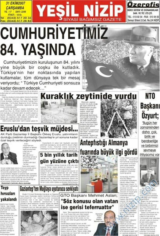 yeşil nizip gazetesi31 ekim 2007 çarşamba 