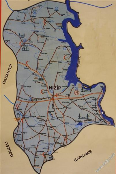Nizip Harita map Ulaşım 