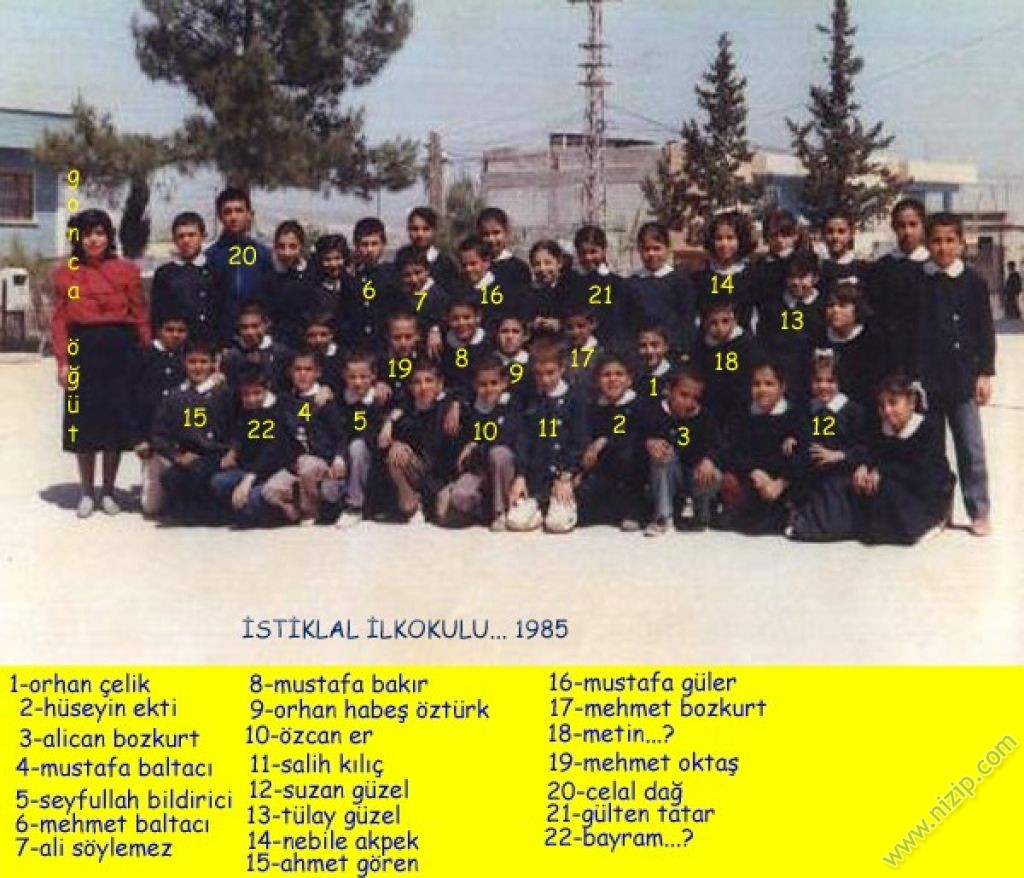 1985 istiklal ilkokulu 