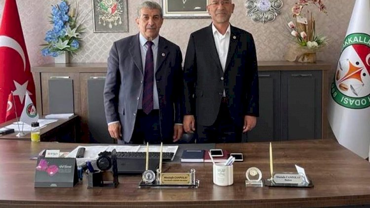 Küspeoğlu’ndan Oda Başkanı Canpolat'a hayırlı olsun ziyareti Küspeoğlu’ndan Oda Başkanı Canpolat'a hayırlı olsun ziyareti
