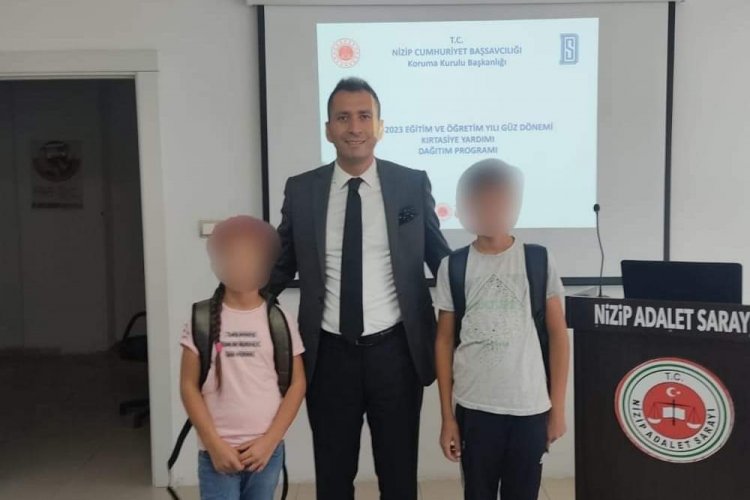 Yükümlü çocuklarına kırtasiye yardımı yapıldı