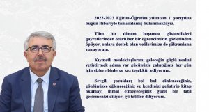 İlçe Milli Eğitim Müdürümüz Cengiz GÜNDEŞ'in Yarıyıl Tatili Mesajları