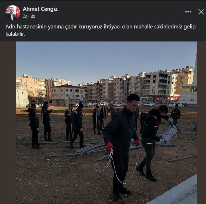Adn hastanesinin yanına çadır kuruluyor
