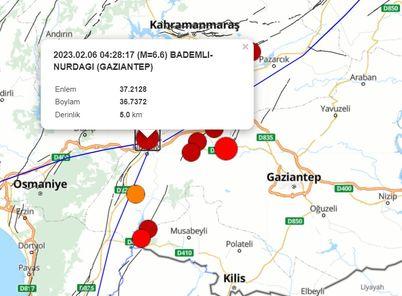 İlk Deprem G.Antep Sofalaca mevkisinde oldu