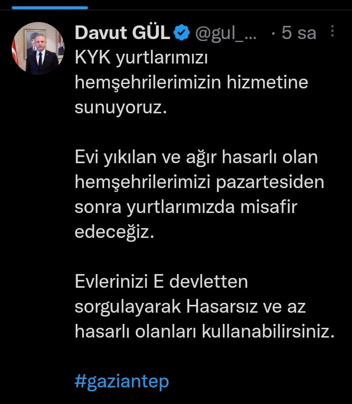 Valu Gül "Az hasarlı evlere girilebilir"