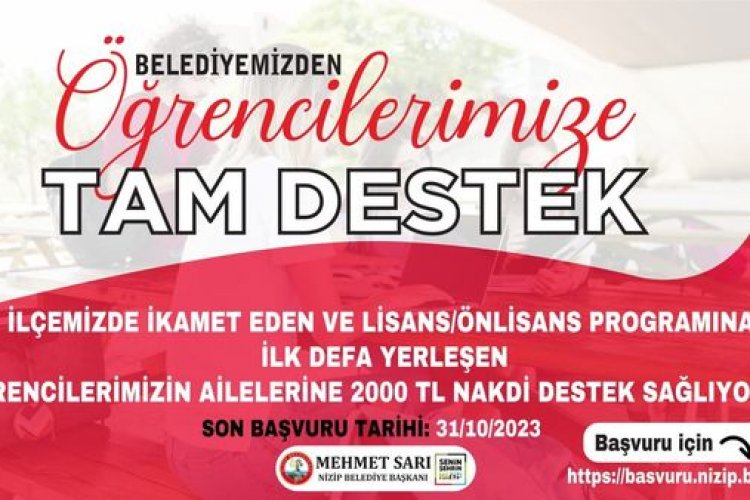 Nizip Belediyesi bu yılda üniversite öğrencilerini unutmadı Nizip Belediyesi bu yılda üniversite öğrencilerini unutmadı