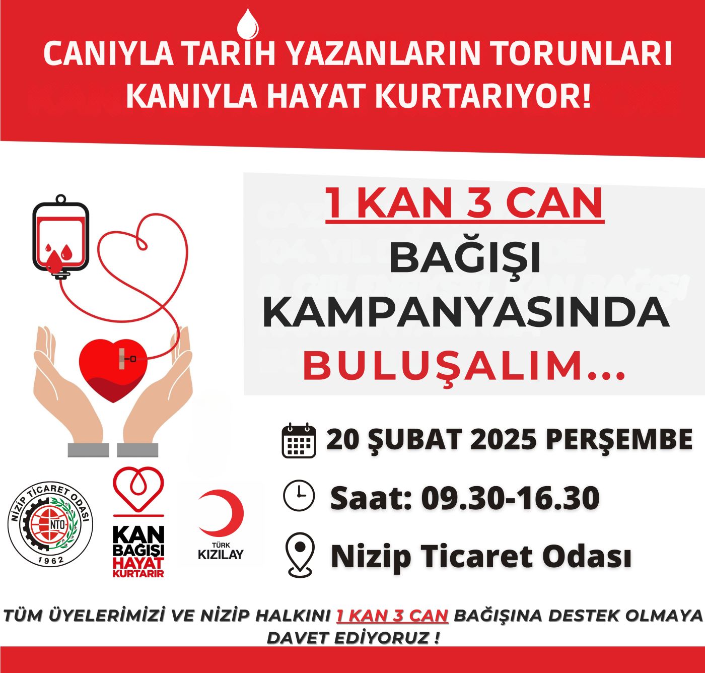 Nto’da can veren bağiş! 1 kan 3 can!