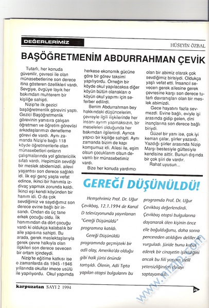 Karpuzatan Dergisi 1994