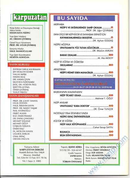 Karpuzatan Dergisi 1995