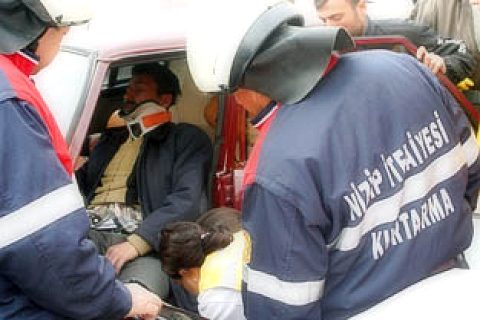 E-90'da kaza 1 yaralı