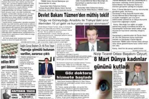 12 Mart 2008 Yeşil Nizip Gazetesi