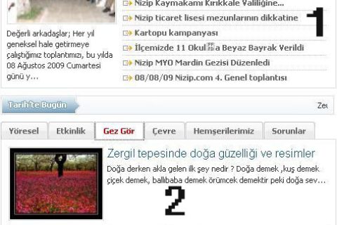 Ana Sayfadaki Konular ve Yetkiler