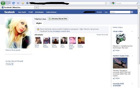 Erkeklerin facebook da yabancı kız tutkunluğu ..:)