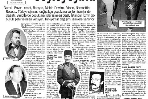 Bana ismini söyle sana ailenin ideolojisini söyleyeyim